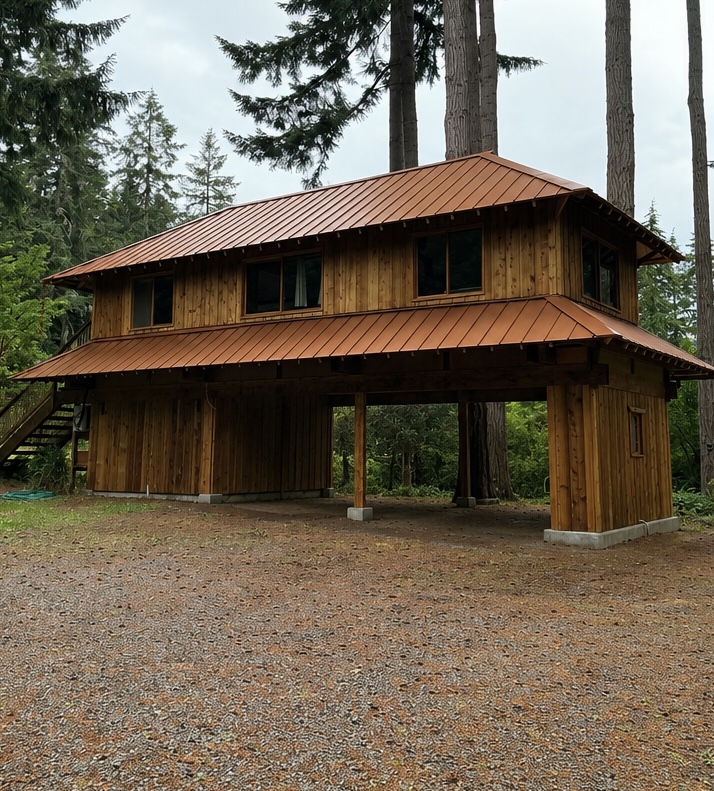 Cedar house after cleaning and restoration
