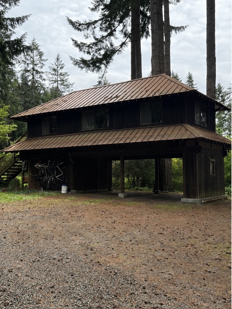 Cedar house before cleaning and restoration