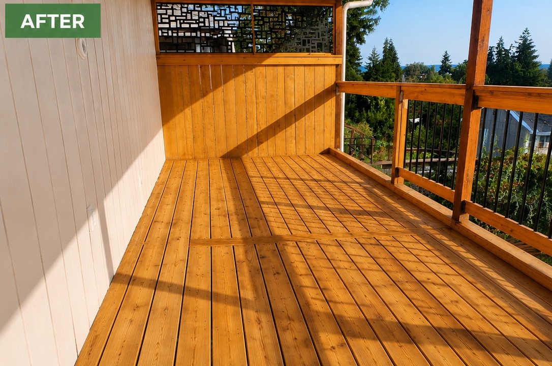 Deck after staining