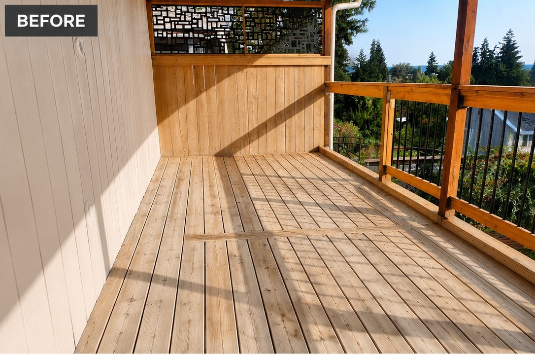Deck before staining